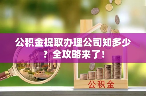 鼓楼公积金提取办理公司知多少？全攻略来了！